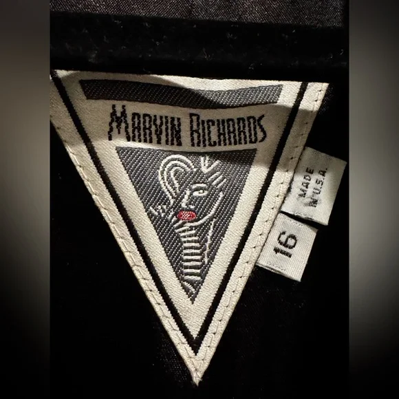 Vintage Marvin Richards Women’s 16 Cashmere & Wool Trench Coat Black Long - Picture 3 of 9